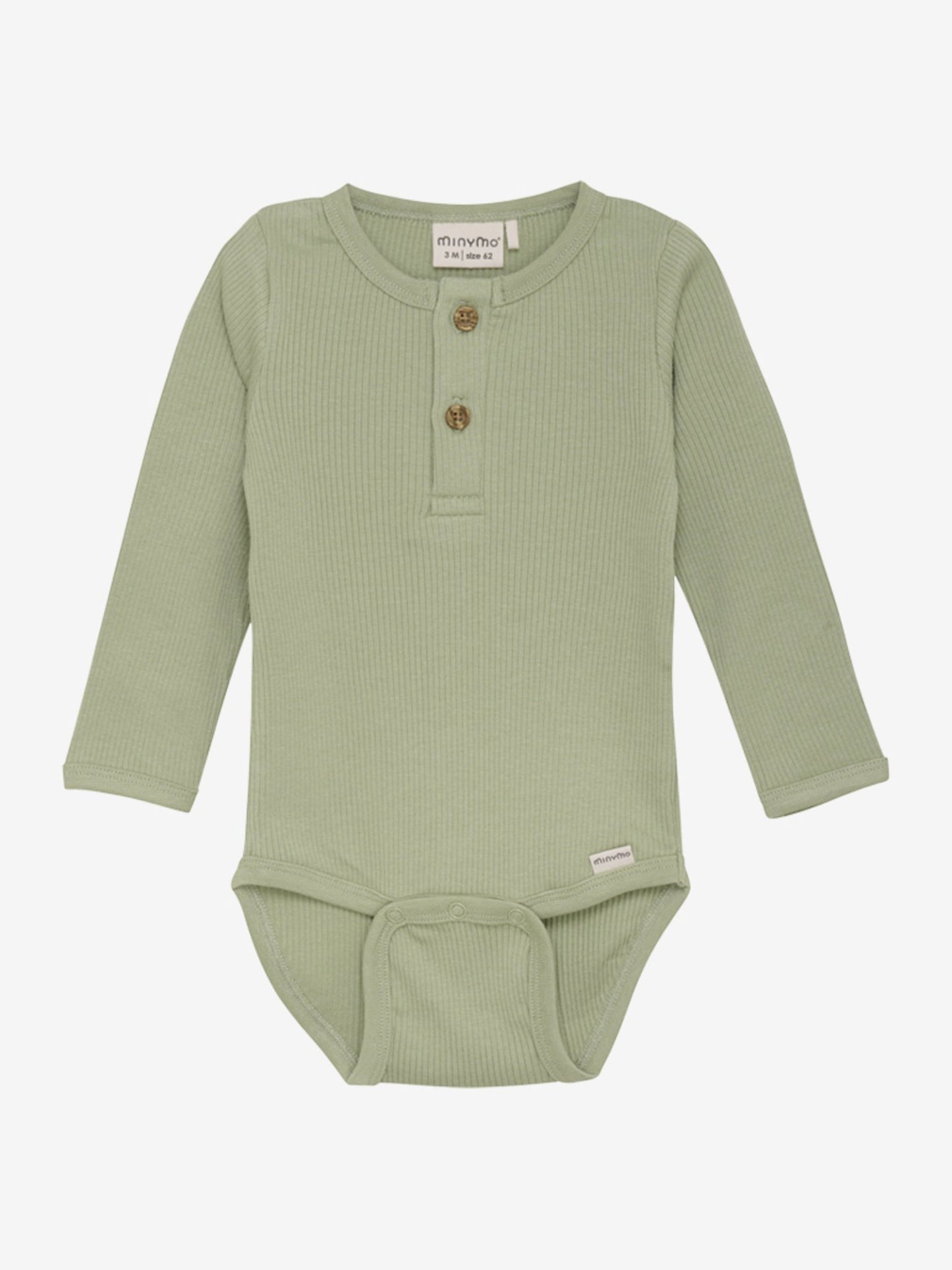 Minymo Body langarm Tencelmix gerippt reseda grün – jetzt kaufen