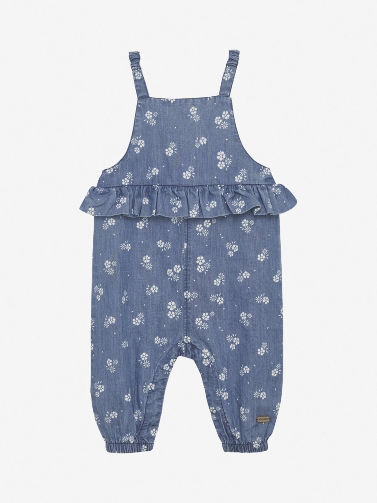 Minymo Latzhose geblumt AOP Biobaumwolle chambray – jetzt kaufen