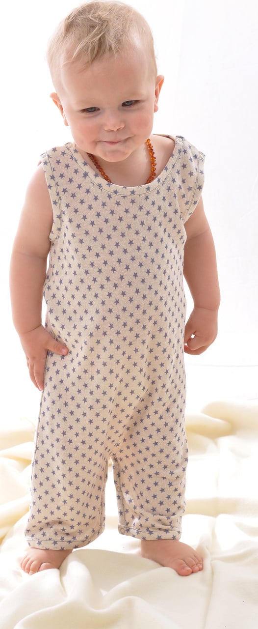 Alkena Spieler - natur mit Sternendruck - mit Knöpfen – jetzt kaufen