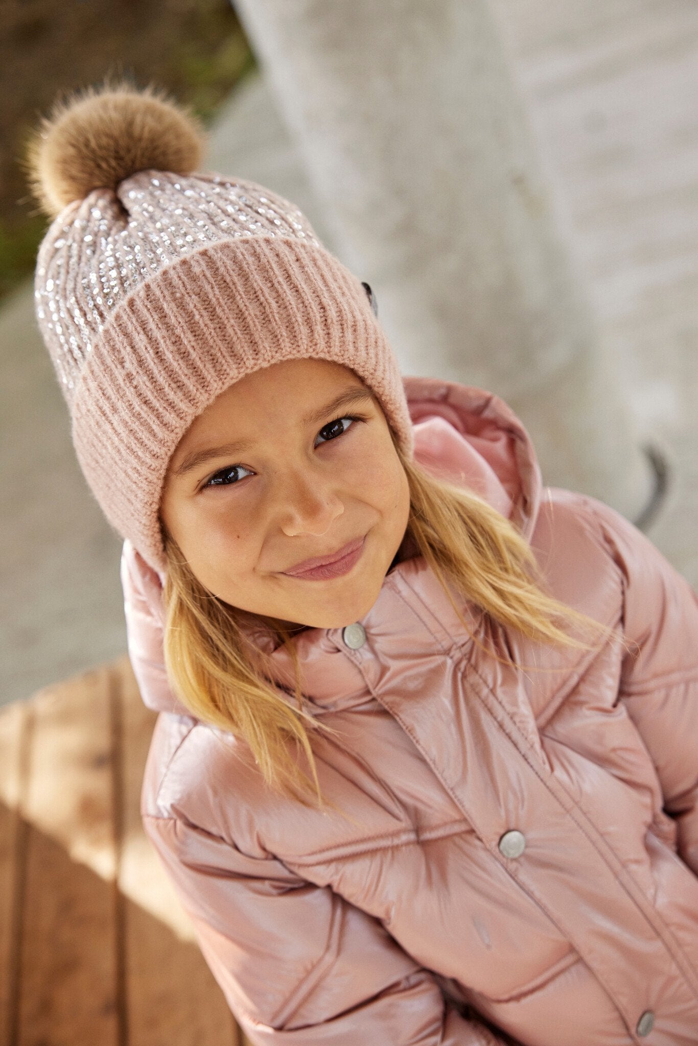 Minymo Steppjacke glänzend rosa - recycelt – jetzt kaufen