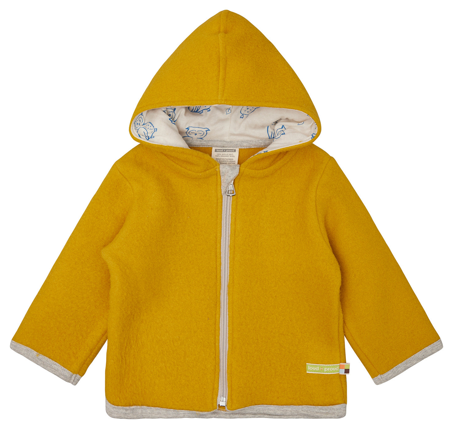 Loud and Proud Wollfleece-Jacke mit Kapuze - Eulen - c – jetzt kaufen