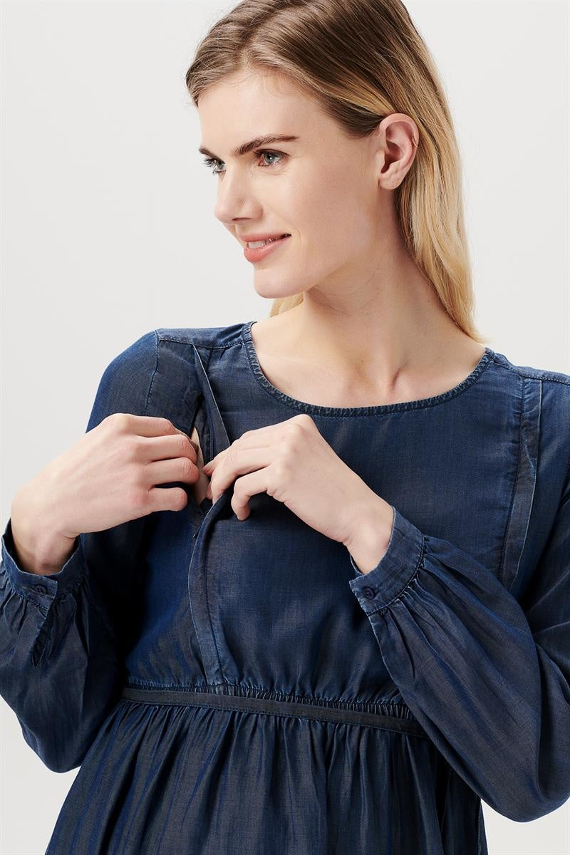 Noppies Still- und Umstandskleid - Tencel - darkwash – jetzt kaufen