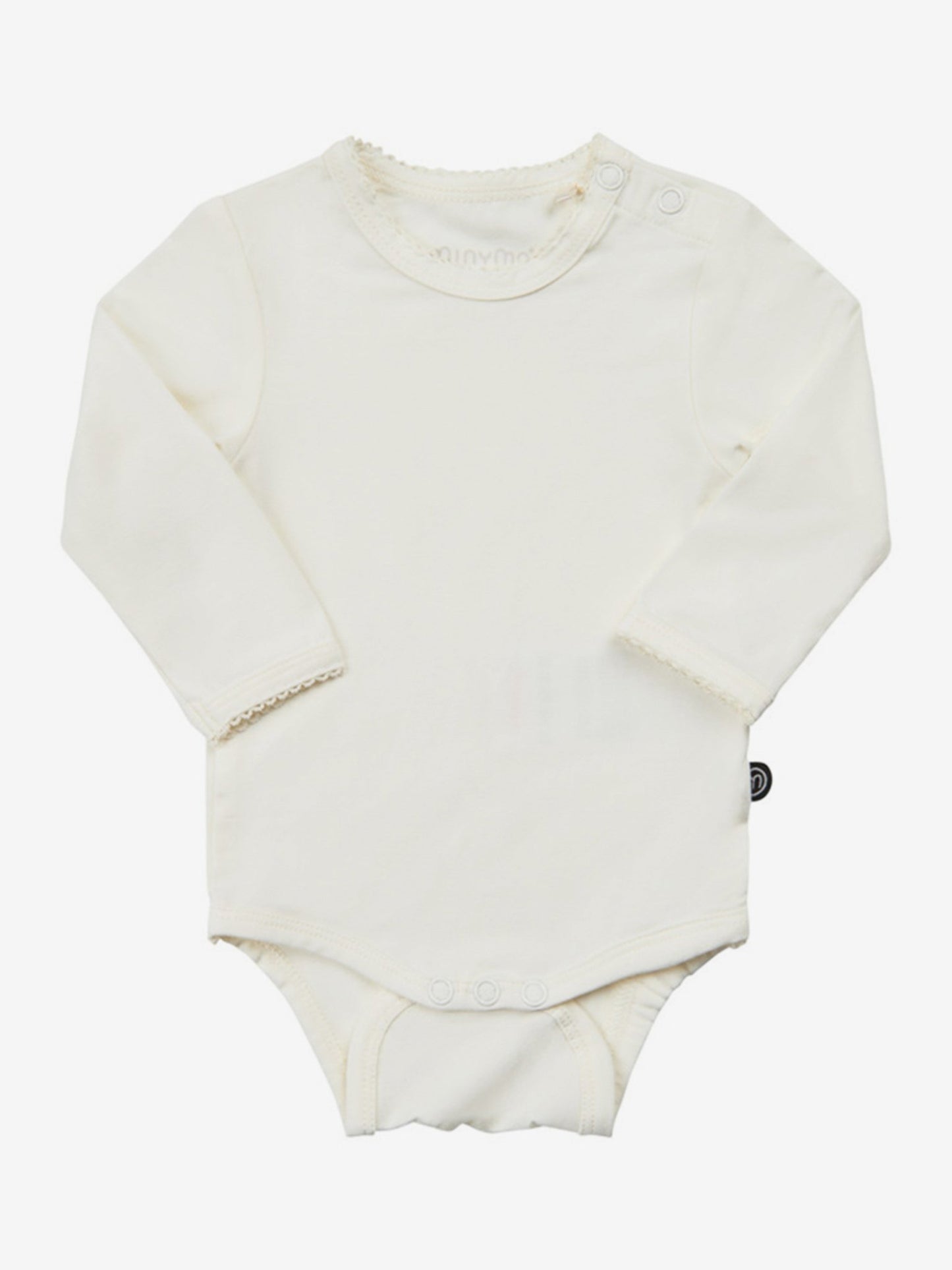 Minymo Body langarm - uni - Bambusviskose - white – jetzt kaufen