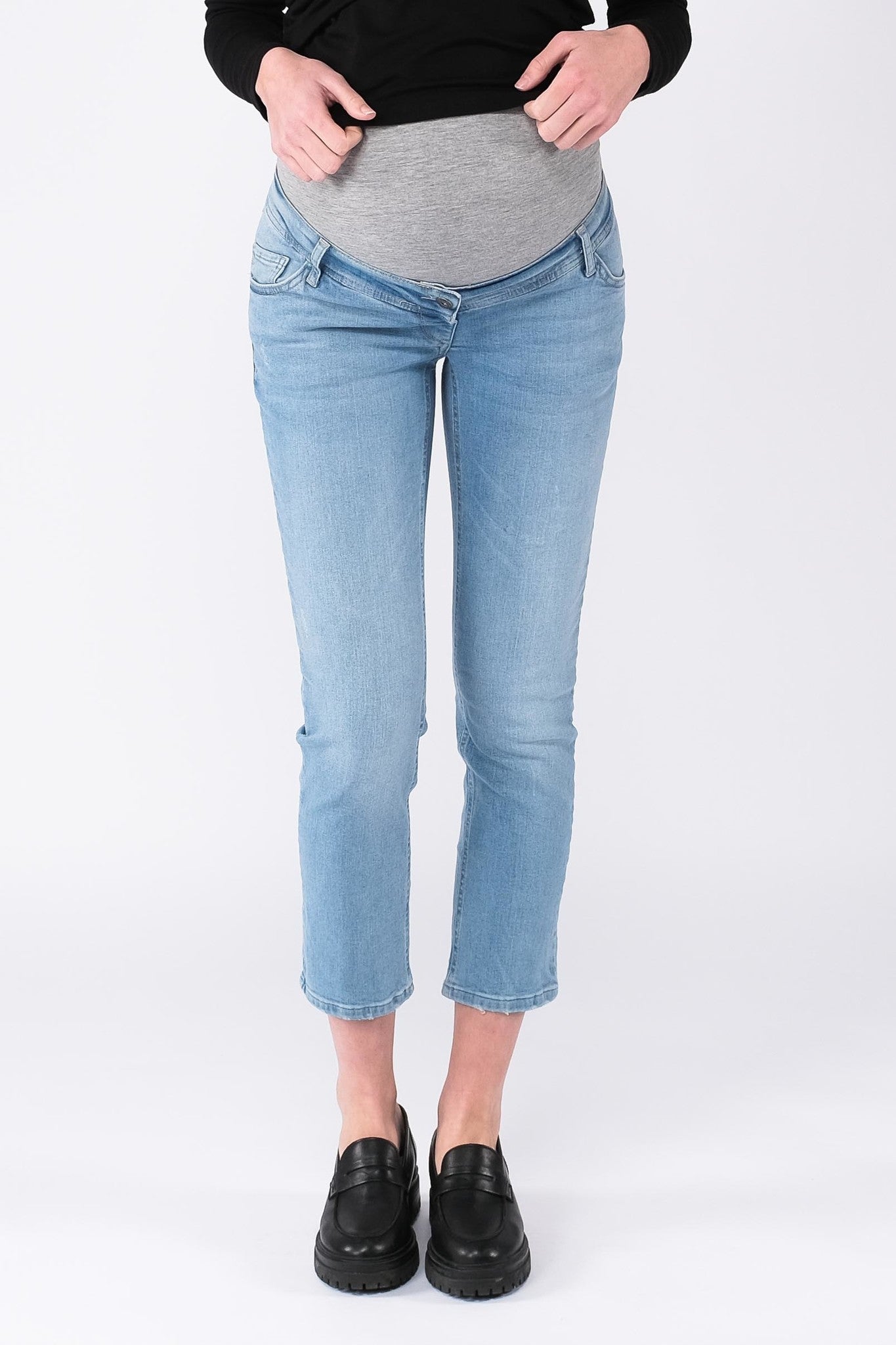 love2wait Umstandsjeans - straight - ankle light wash – jetzt kaufen
