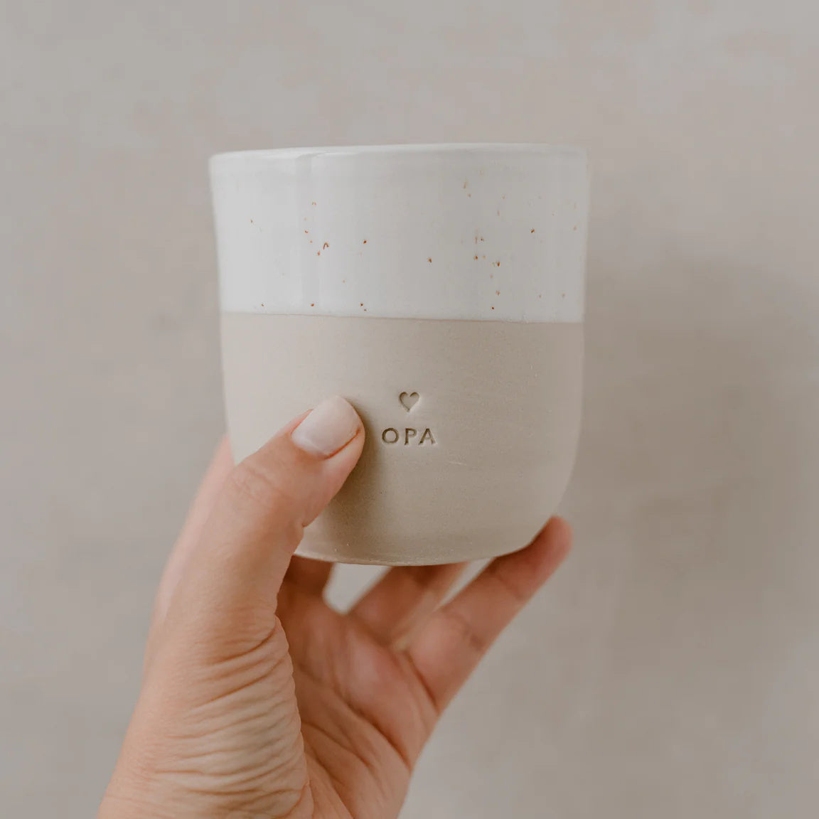 Eulenschnitt Becher Opa Steingut spülmaschinenfest – jetzt kaufen