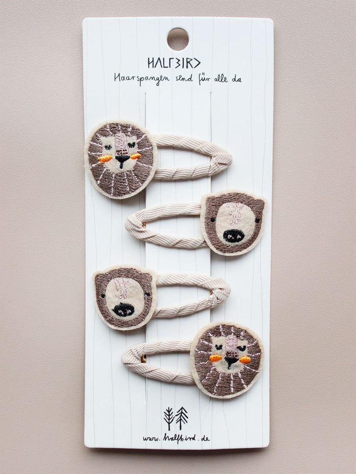 Halfbird Haarspangen Bär und Löwe – jetzt kaufen