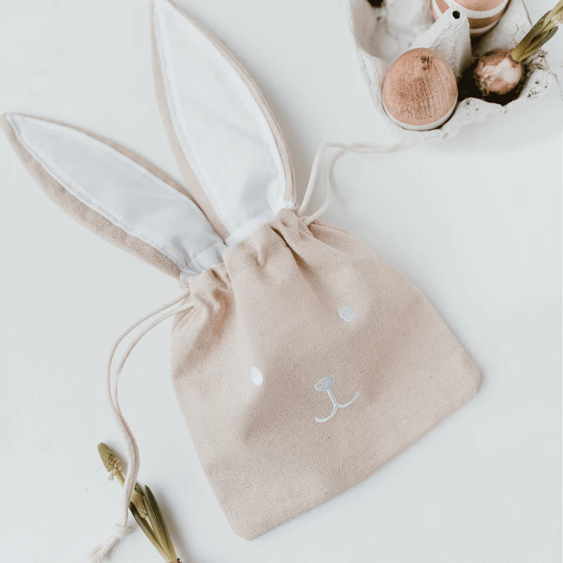 Eulenschnitt Geschenkbeutel Hase gross aus Leinen im – jetzt kaufen