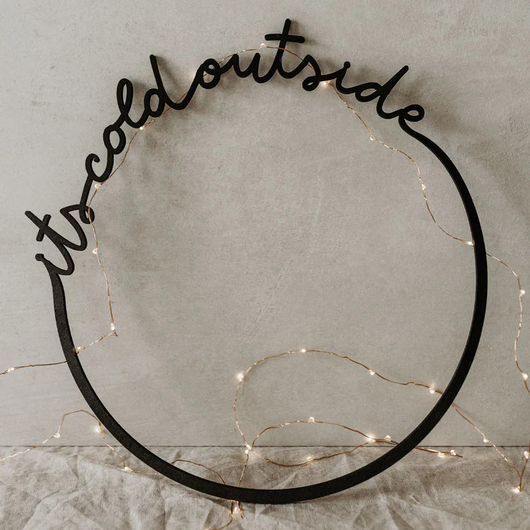 Eulenschnitt Holzkranz It's cold outside – jetzt kaufen