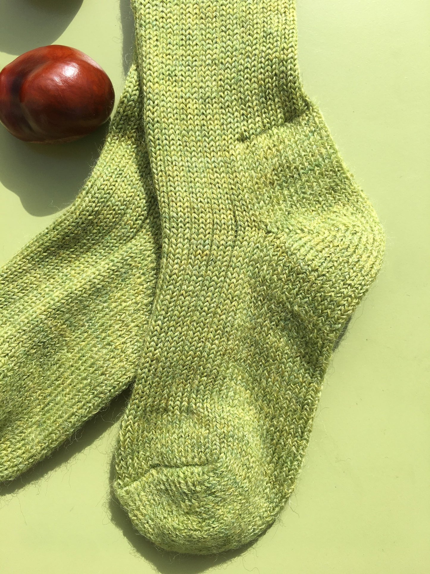 Hirsch Natur Plüschsohlensocke - Schurwolle - maigrün – jetzt kaufen