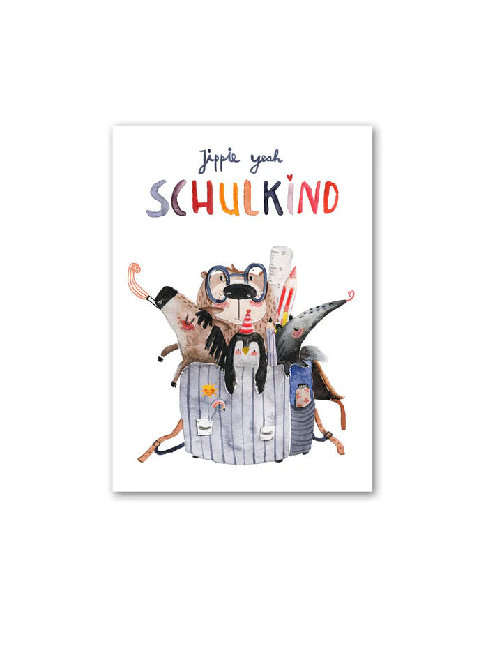 Halfbird Postkarte "jippie yeah Schulkind" – jetzt kaufen