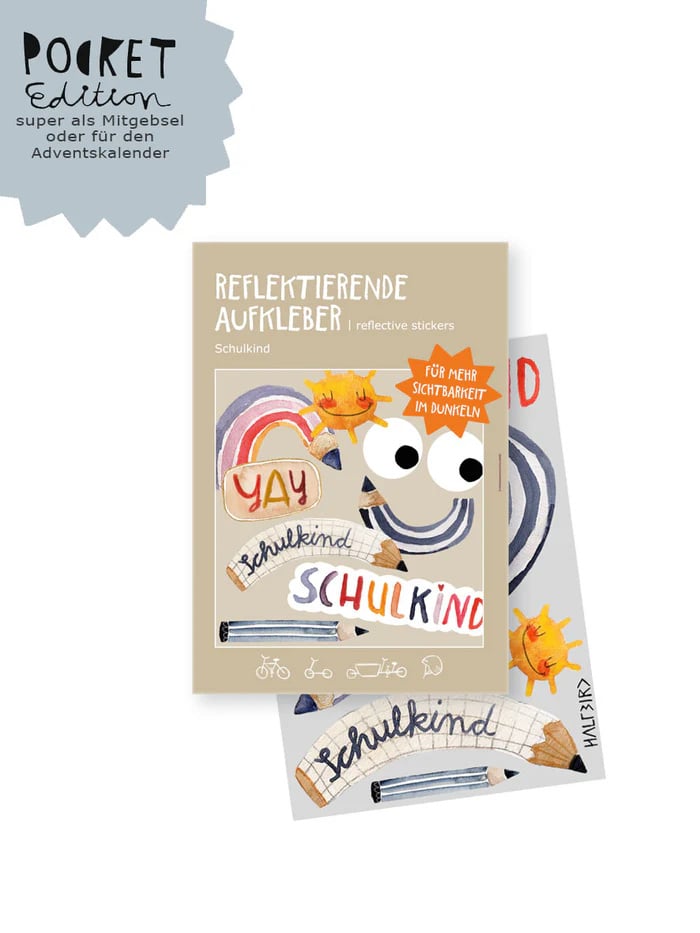 Halfbird SET Reflektierende Aufkleber "Schulkind" | – jetzt kaufen