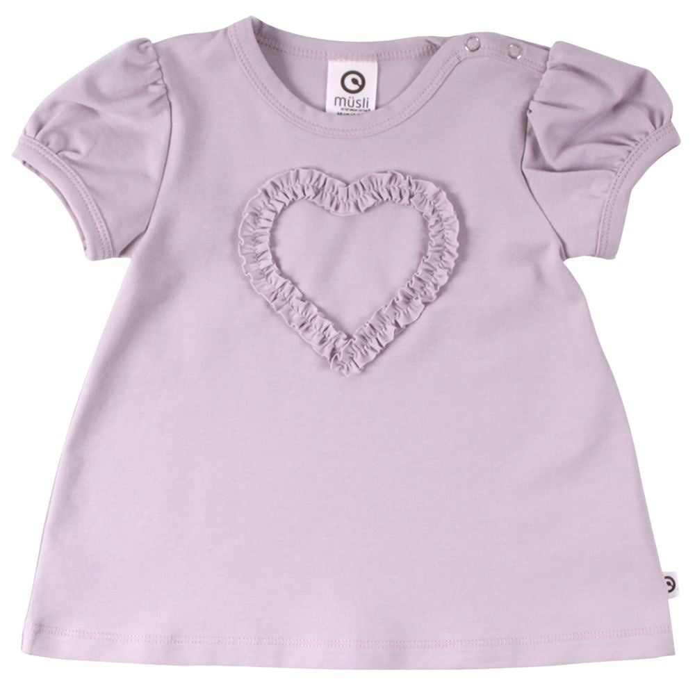 Müsli T-Shirt mit Herzapplikation aus Biobaumwolle - m – jetzt kaufen