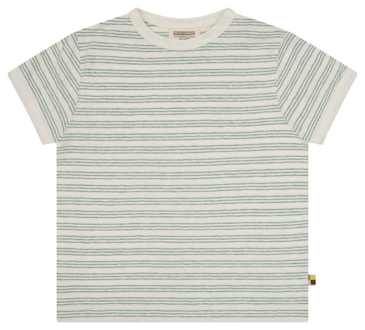 Loud and Proud T-Shirt Streifen mit Leinen  bambusgrün – jetzt kaufen
