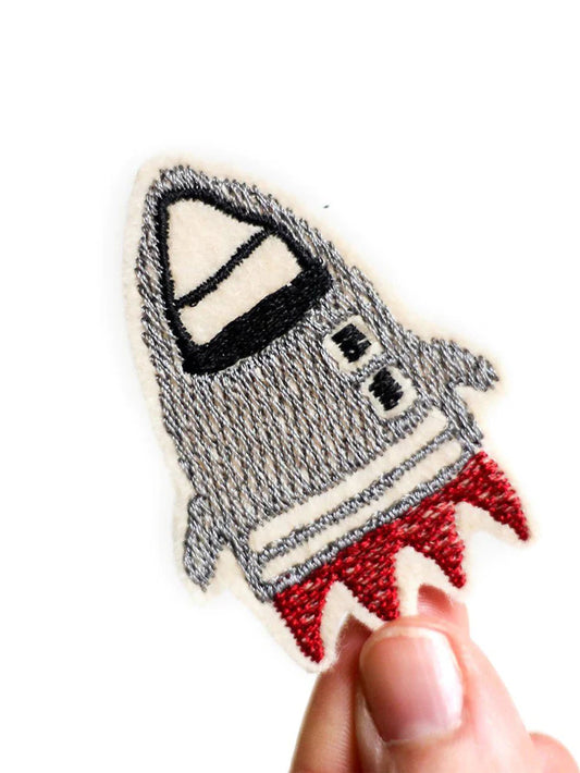 Halfbird Aufnäher "Rakete grau" Bügelflicken – jetzt kaufen