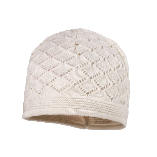 maximo MINI GIRL-Mütze - Häkelmütze - Baumwolle weiss – jetzt kaufen