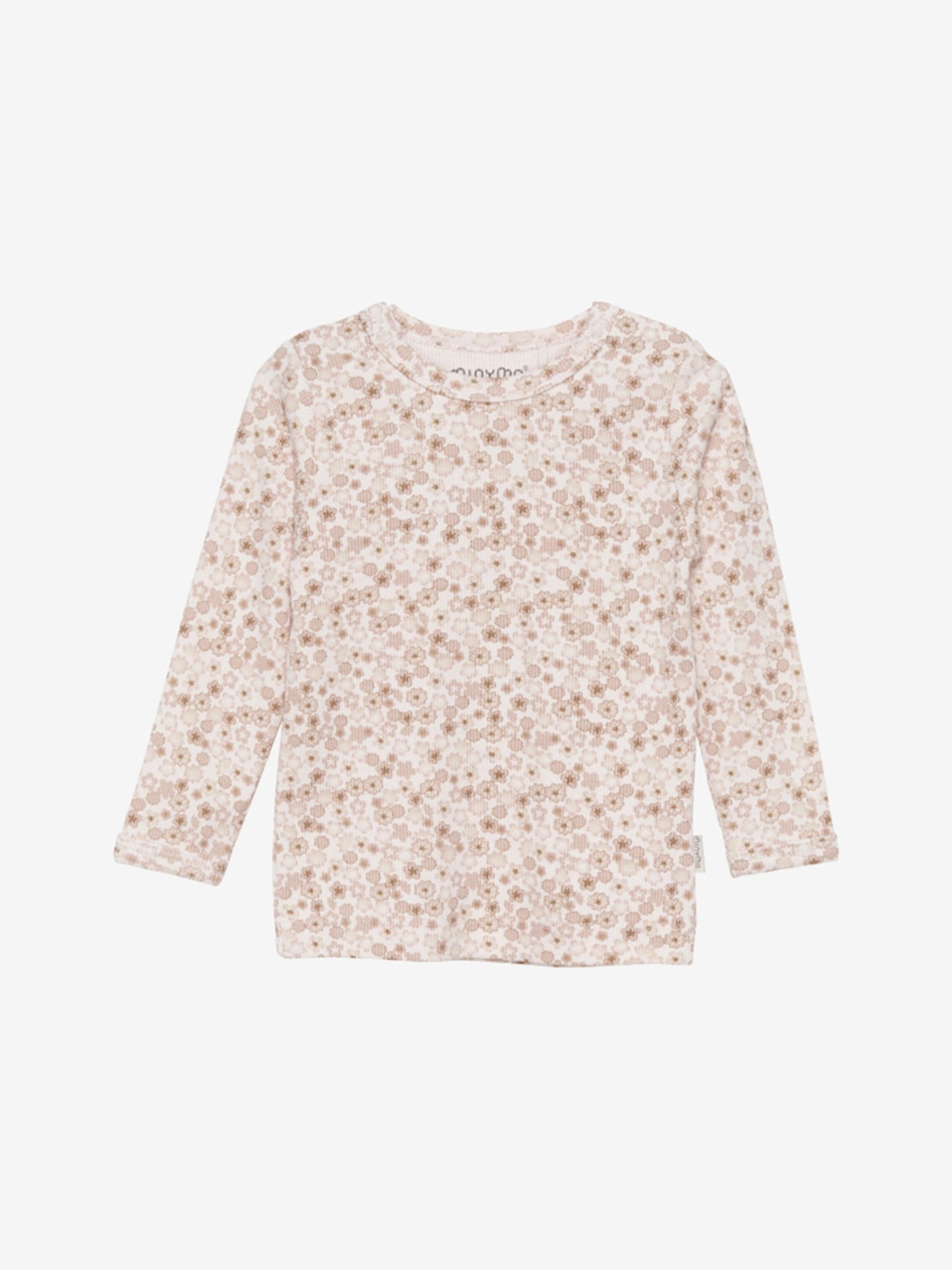 Minymo Shirt langarm - Blumen - Bambusmix - soft pink – jetzt kaufen