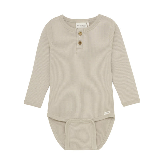 Minymo Body langarm Tencelmix gerippt hellbeige – jetzt kaufen