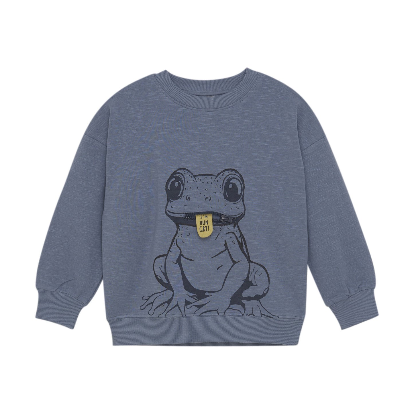 Minymo Pullover Frosch Biobaumwolle flint stone – jetzt kaufen