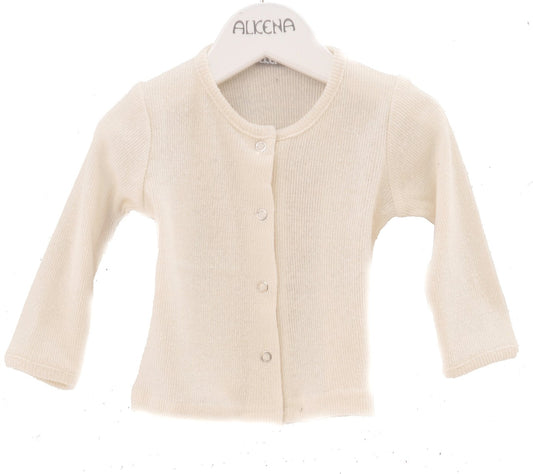 Alkena  Kinder langarm Jäckchen Bio Bourretteseide nat – jetzt kaufen