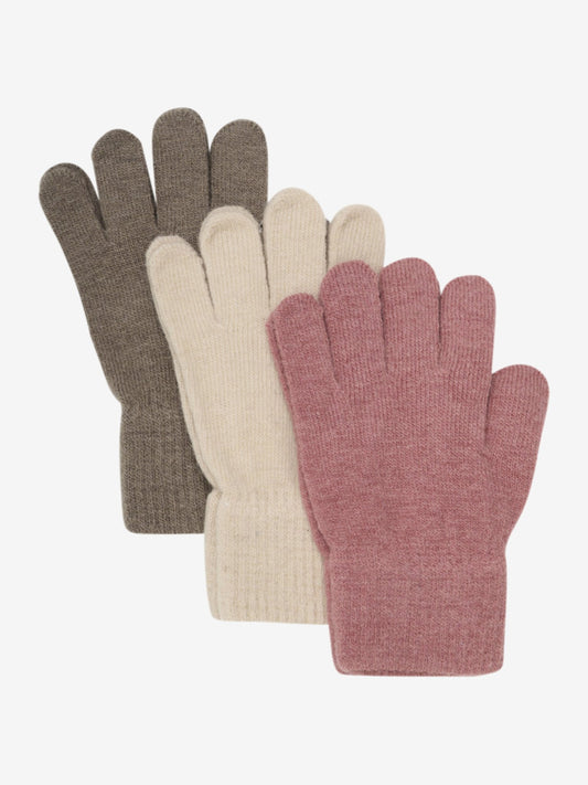 Minymo 3 er Pack Fingerhandschuhe Wollmix dusty rose – jetzt kaufen