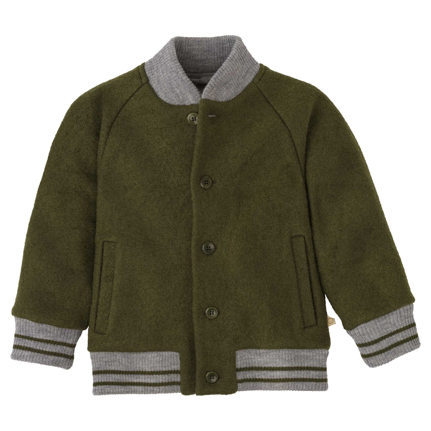 Disana Disana College Jacke - Wollwalkjacke - Oliv – jetzt kaufen