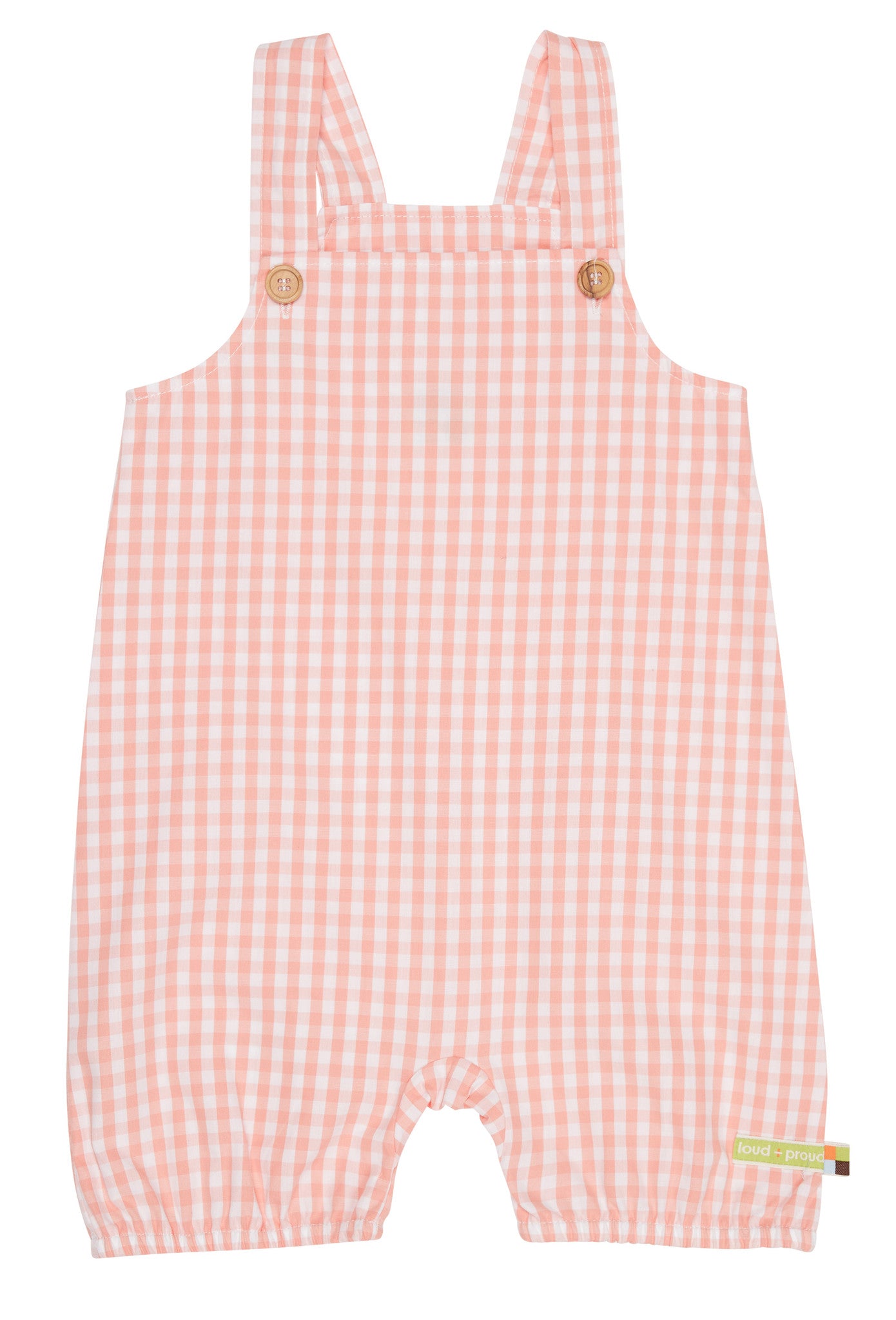 Loud and Proud Kurze Latzhose - Vichy-Karo - peach – jetzt kaufen