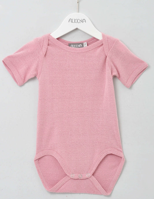 Alkena Seidenbody Baby - kurzarm rosa - Bouretteseide – jetzt kaufen