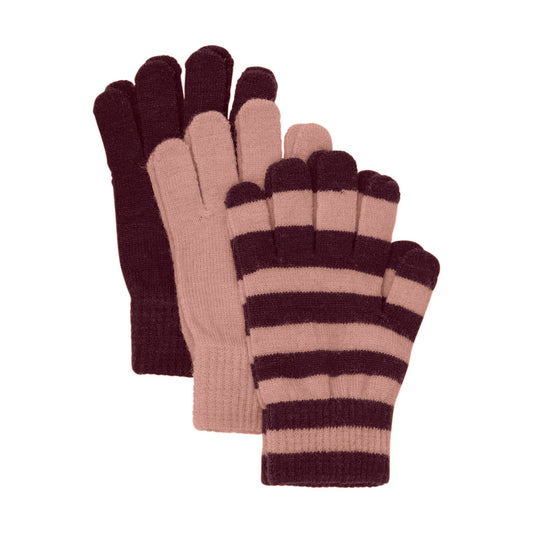 Minymo 3 er Pack Fingerhandschuhe Wollmix catawba grap – jetzt kaufen