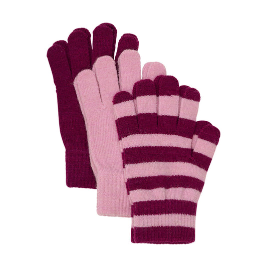 Minymo 3 er Pack Fingerhandschuhe Wollmix magic pink – jetzt kaufen