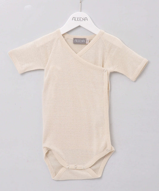 Alkena Wickelbody natur kurzarm - Bourretteseide – jetzt kaufen