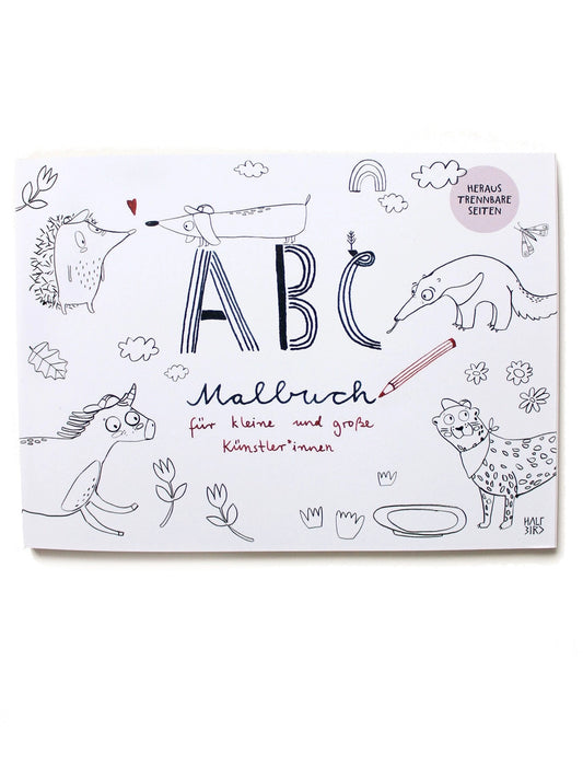 Halfbird ABC Malbuch mit heraustrennbaren Seiten – jetzt kaufen
