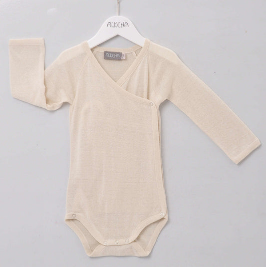 Alkena Wickelbody natur langarm - Bourretteseide – jetzt kaufen