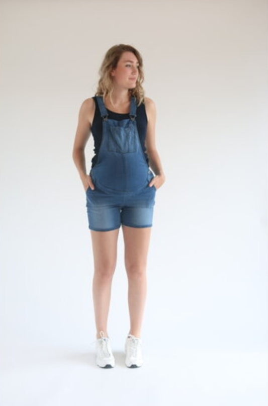 love2wait Kurze Latzhose - Schwangerschaft - Stone Was – jetzt kaufen