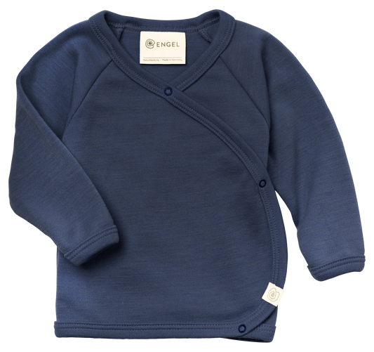 Engel Natur Wickelshirt Baby - Wolle/Seide navyblau – jetzt kaufen