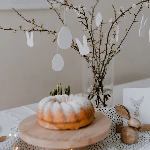 Eulenschnitt Holzanhänger Hase weiss im 8er Set – jetzt kaufen