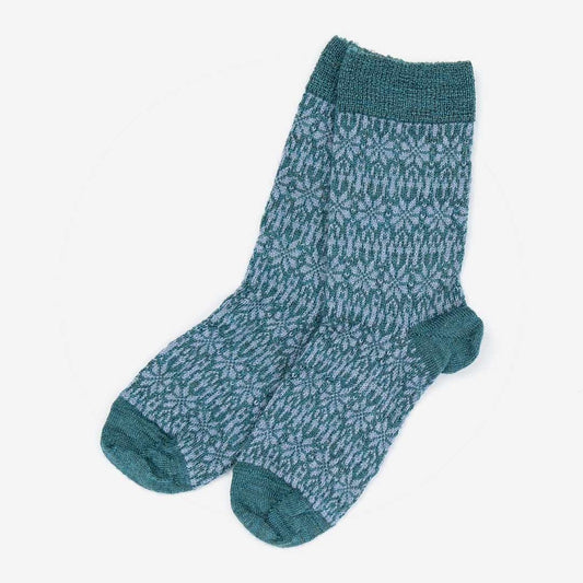 Hirsch Natur Feinstricksocke - Sternenmuster - Wolle – jetzt kaufen