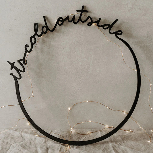 Eulenschnitt Holzkranz It's cold outside – jetzt kaufen