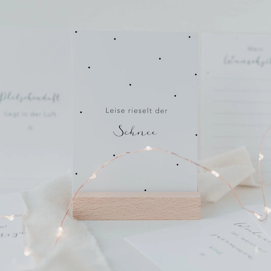 Eulenschnitt Weihnachtskarte Leise rieselt der Schnee – jetzt kaufen