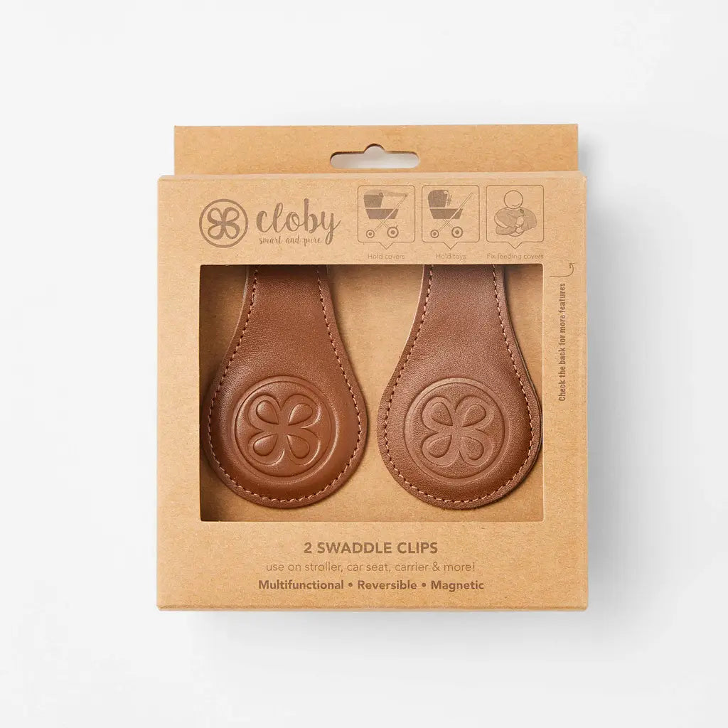 Cloby Magnetclips aus Leder Brown – jetzt kaufen
