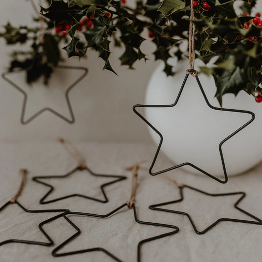 Eulenschnitt Metallanhänger Stern 6er Set – jetzt kaufen