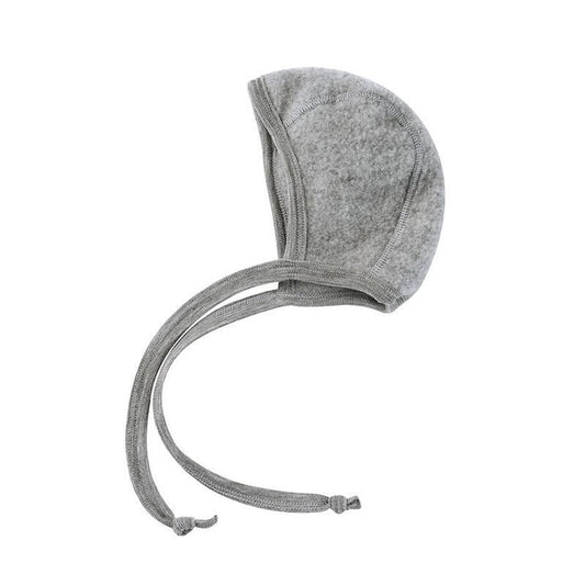 Engel Natur Babyhäubchen - Wollfleece - hellgrau melan – jetzt kaufen