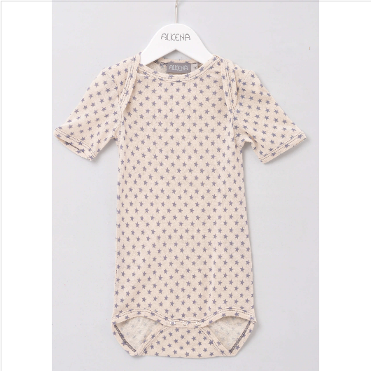 Alkena Seidenbody Baby kurzarm - Sternendesign – jetzt kaufen