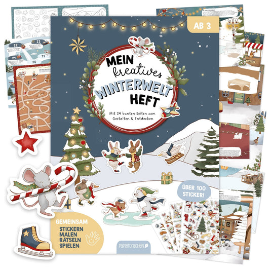 Papierdrachen Kreatives Winterwelt Heft – Malen, Rätse – jetzt kaufen