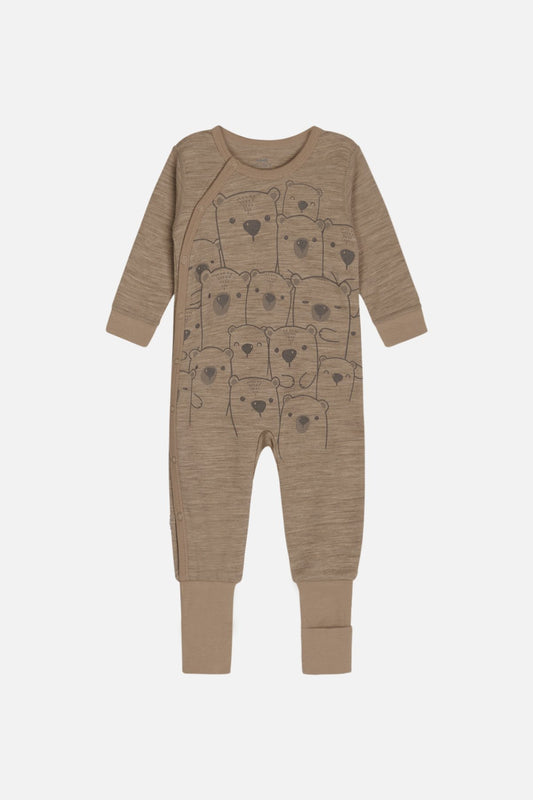 Hust and Claire Moodi Pyjama Merino Bären biscuit mela – jetzt kaufen